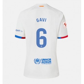 Barcelona Paez Gavi #6 Udebanetrøje Dame 2023-24 Kort ærmer